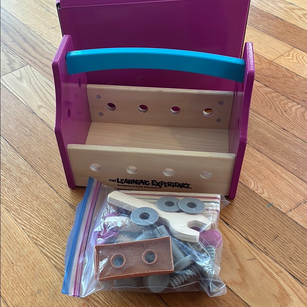 Little Engineers Wooden Tool Box with accessories